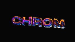Ein Beispielrender des Templates Chromloon mit dem Text Chrom