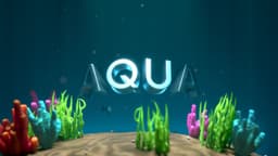 Ein Beispielrender des Templates Aquarium mit dem Text AQUA