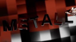 Ein Beispielrender des Templates Metallische Folie mit dem Text Metall